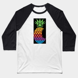 Pineapple Black Baseball T-Shirt